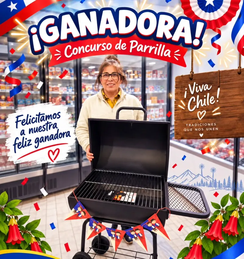 Ganadora del concurso de parrilla
