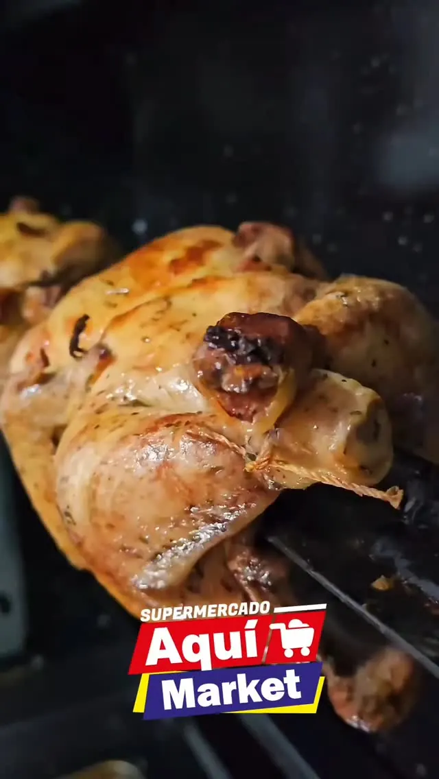 Pollo asado recién salido